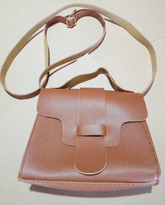 Square Leatherette Brown Bag
