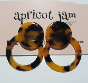 Acrylic Round Hoops - Leopard Print