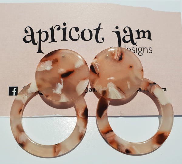 Acrylic Round Hoops - Leopard Print