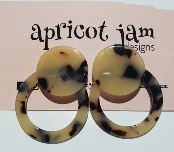 Acrylic Round Hoops - Leopard Print