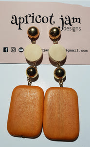 Wooden And Gold Long Drops